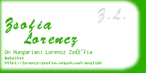zsofia lorencz business card
